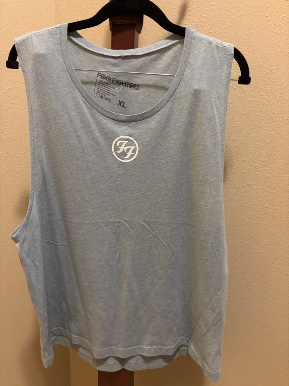 Foo Fighters Women's Light Blue Sleeveless Tank Top - XL
